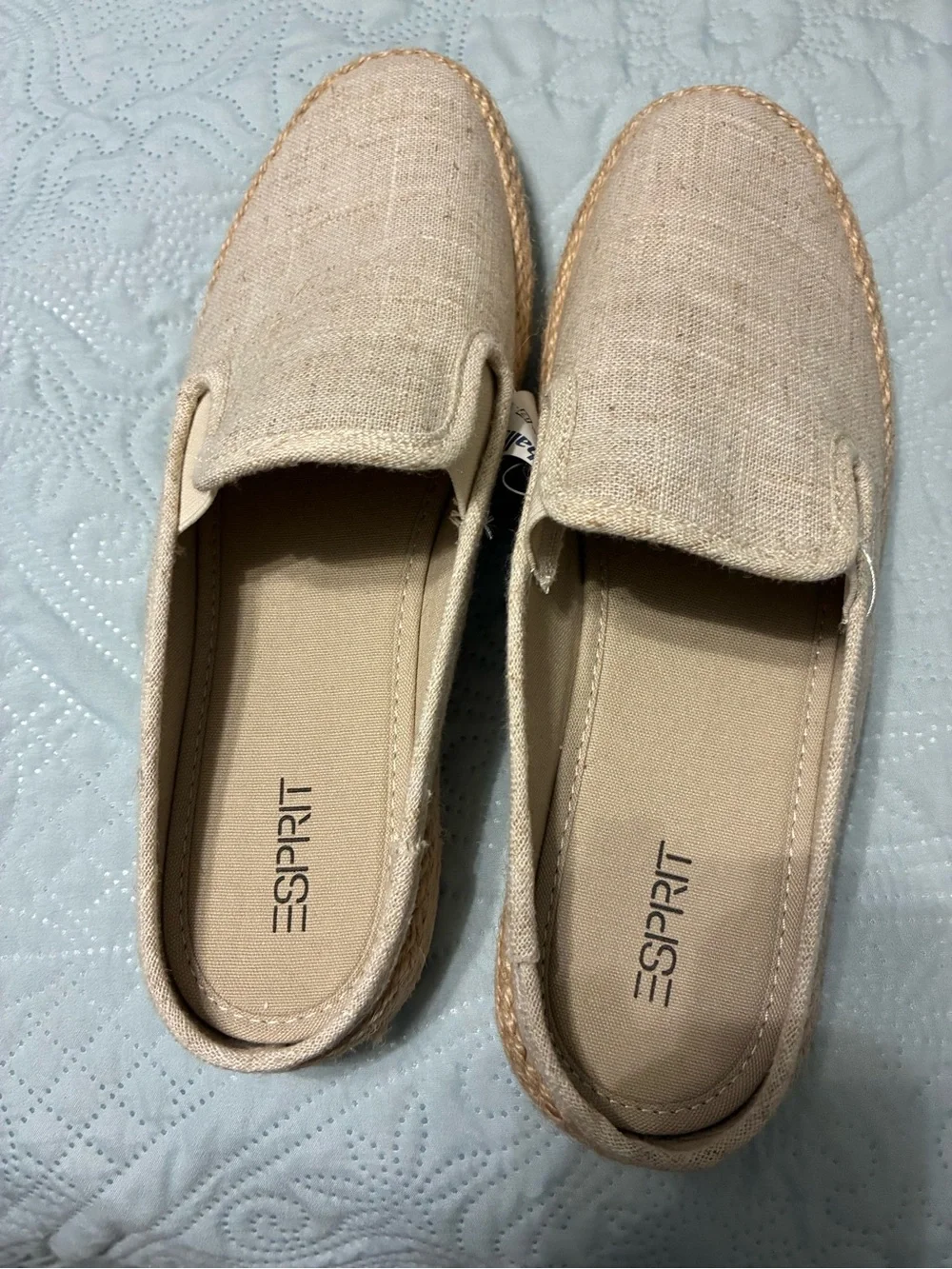 Esprit Women’s  Beige Slip-On Espadrille Mules  8.5 NWT